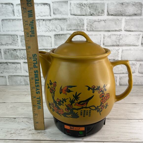 Narita Herbal Ceramic Medication Slow Cooker Nep-480 4L, 3.2 Qt, Golden Yellow - Picture 2 of 10